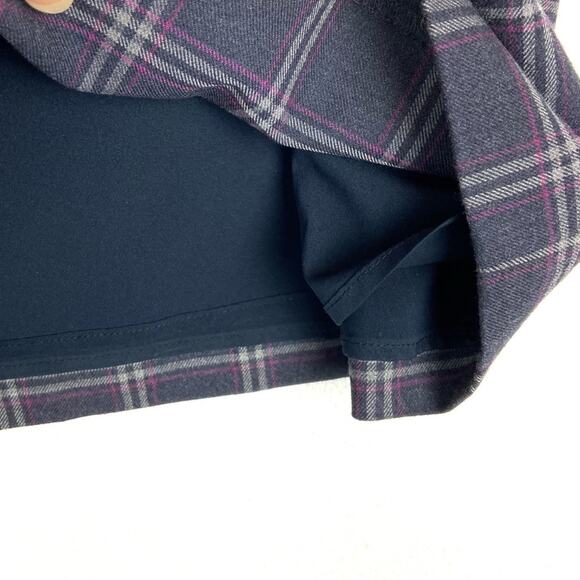 Banana Republic Plaid Mini Skirt Short Straight Dark Academia Preppy Size 10 - Picture 6 of 8